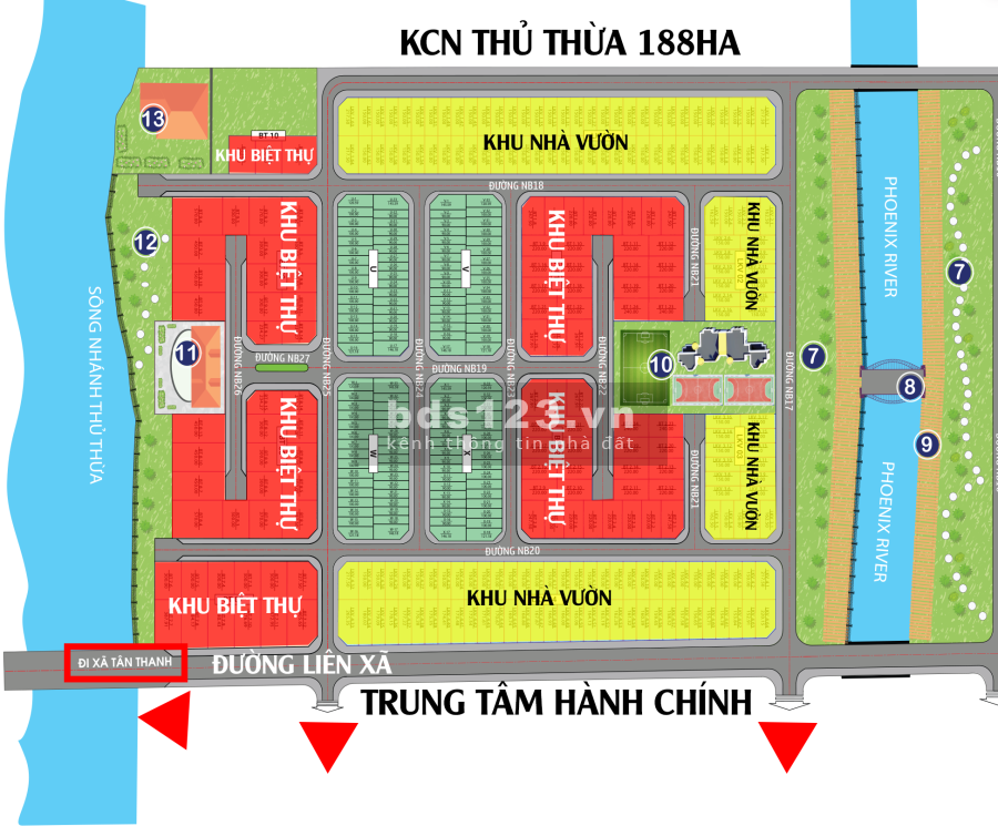 1tỷ350- Suất ngoại giao 3 nền khu biệt thự dự án Garden Riverside giáp HCM