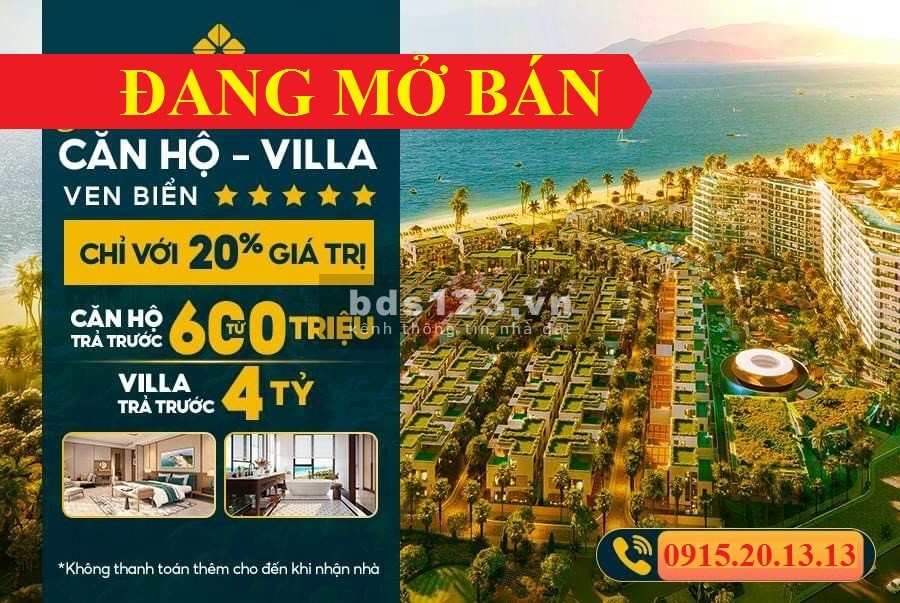 Căn hộ 600 Triệu,Villa 4 tỷ Charm Resort Hồ Tràm Cam kết lợi nhuận 6.5%, miễn gốc, lãi 24 Tháng
