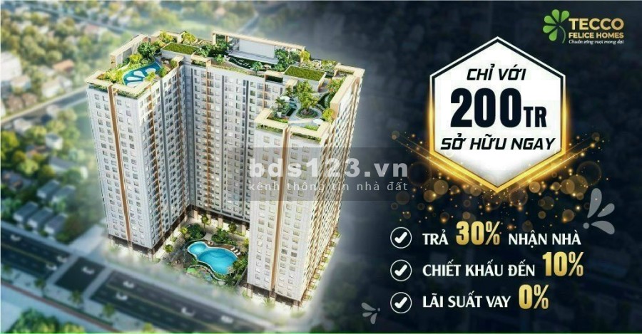 Căn hộ Cao Cấp Bình Dương Giá 1 tỷ căn 2 Phòng ngủ