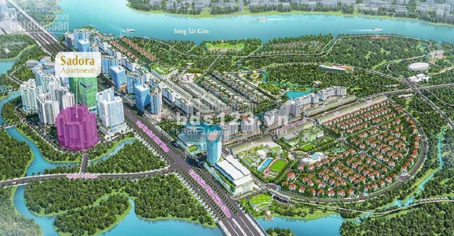 Cho thuê căn hộ chung cư Sadora Quận 2 full nội thất 3PN dtsd 113m2 giá 20 triệu/tháng