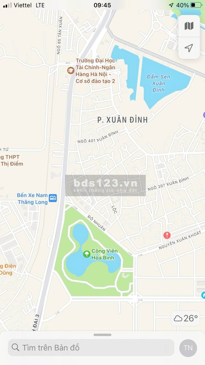 Bán đất nở hậu Xuân Đỉnh sẵn sàng giao dịch diện tích 51m2, giá bán chỉ 3.7 tỷ, sổ sẵn