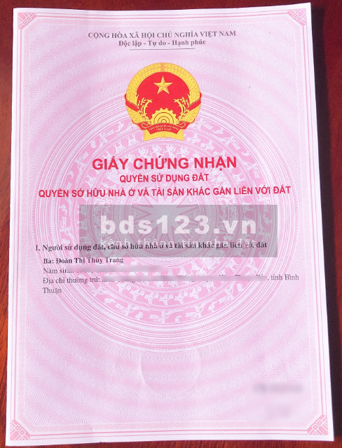 Đất có số đỏ 174m2, chính chủ, khu dân cư A3, Thị Trấn Liên Hương, Huyện Tuy Phong, Tỉnh Bình Thuận