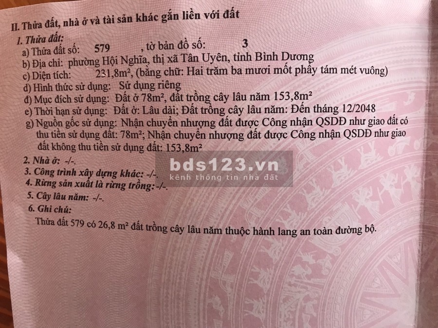 Đất thổ cư Bình Dương ngay cổng khu công nghiệp VISIP 3 cực tiềm năng