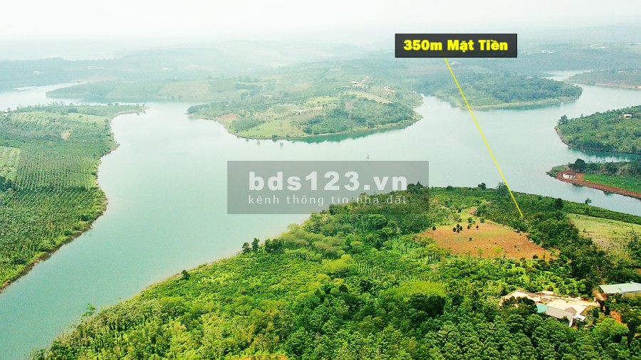 Hồ Siêu Đẹp 14.395 m2 đất chuyển thổ cư có nhà xây, 350m mặt tiền, bám 100m hồ lớn Nâm N'Jang