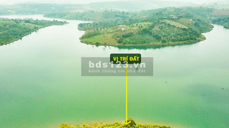 Hồ Siêu Đẹp 14.395 m2 đất chuyển thổ cư có nhà xây, 350m mặt tiền, bám 100m hồ lớn Nâm N'Jang