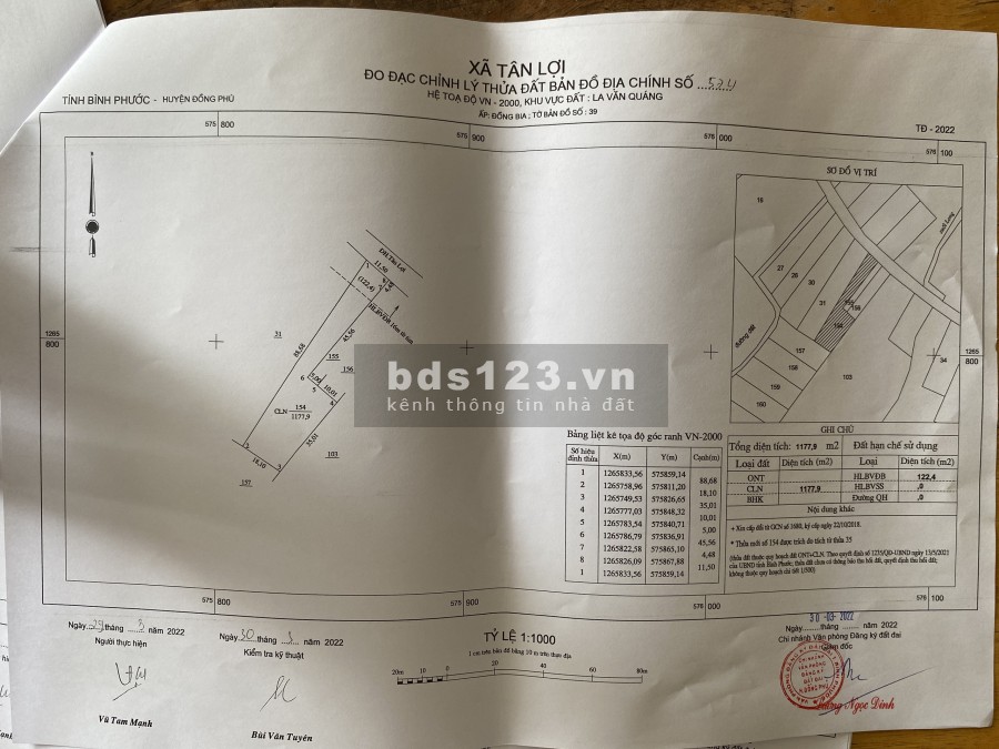 Cần bán đất tại xã Tân Lợi, Đồng Phú ngay khu công nghiệp Becamex 6300ha