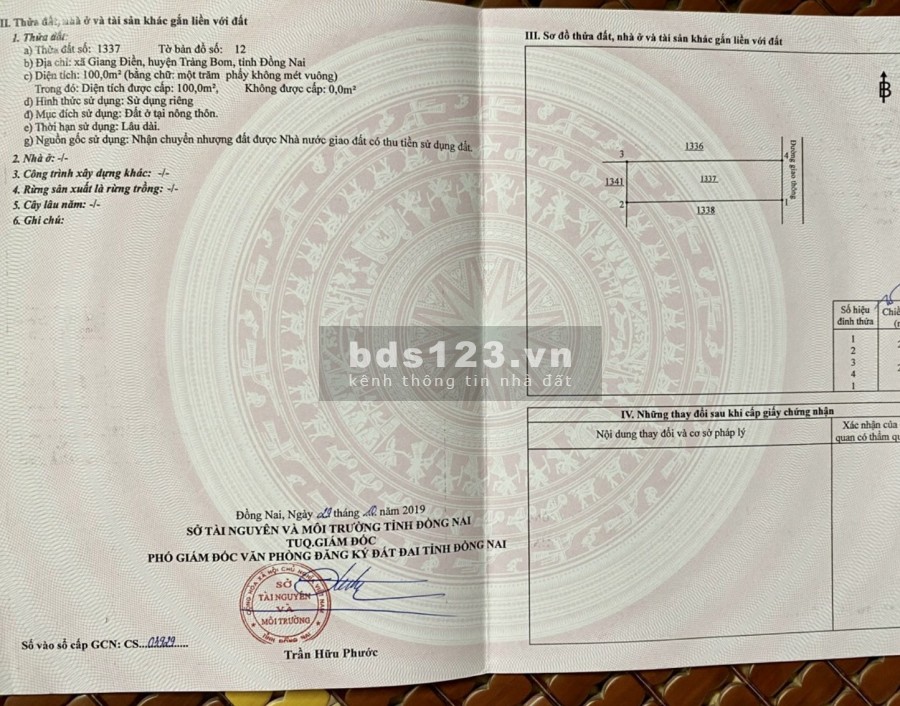 Chính chủ cần bán đất nền Đồng Nai giá bán 750 triệu còn thương lượng chính chủ