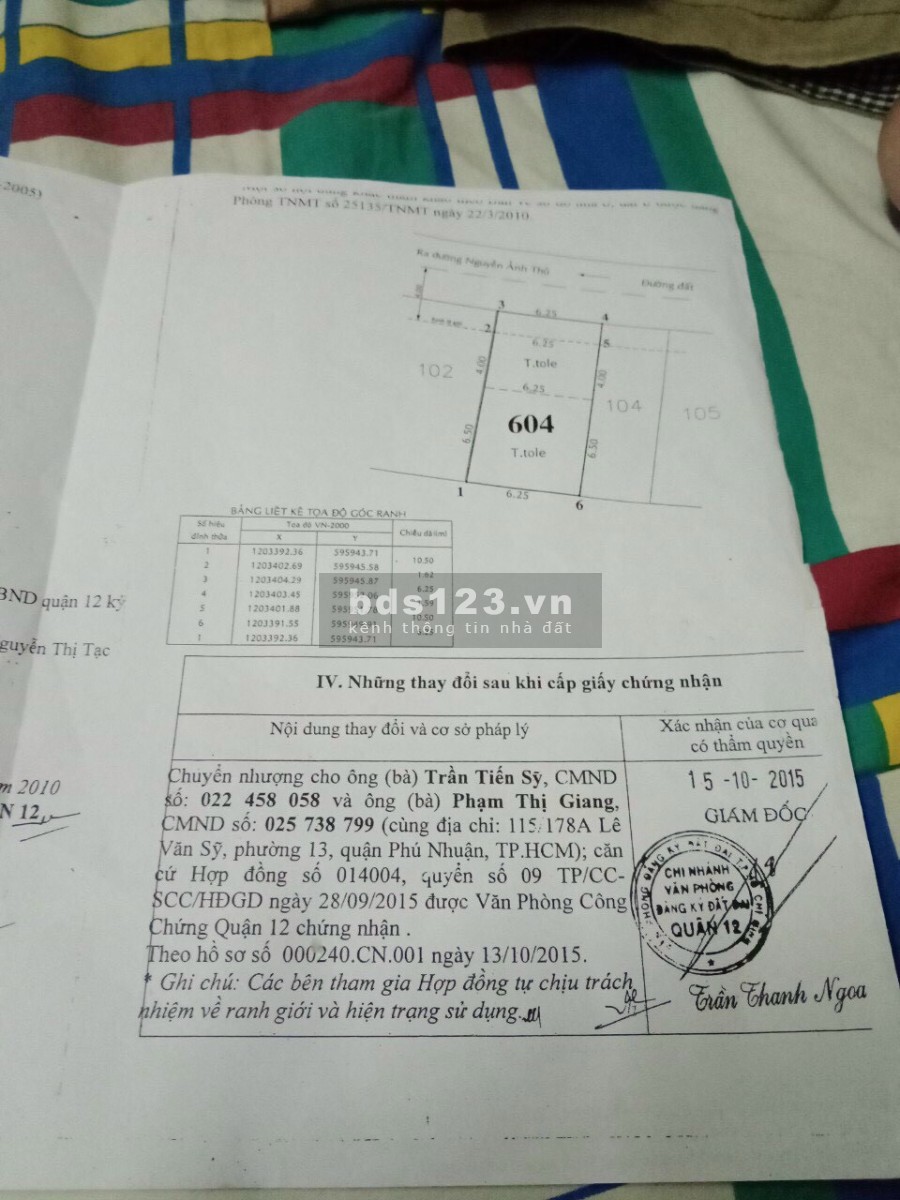Bán nhà sổ hồng riêng đường Hiệp Thành 45 Quận 12 liên hệ 0968054567 đầu tư sinh lời