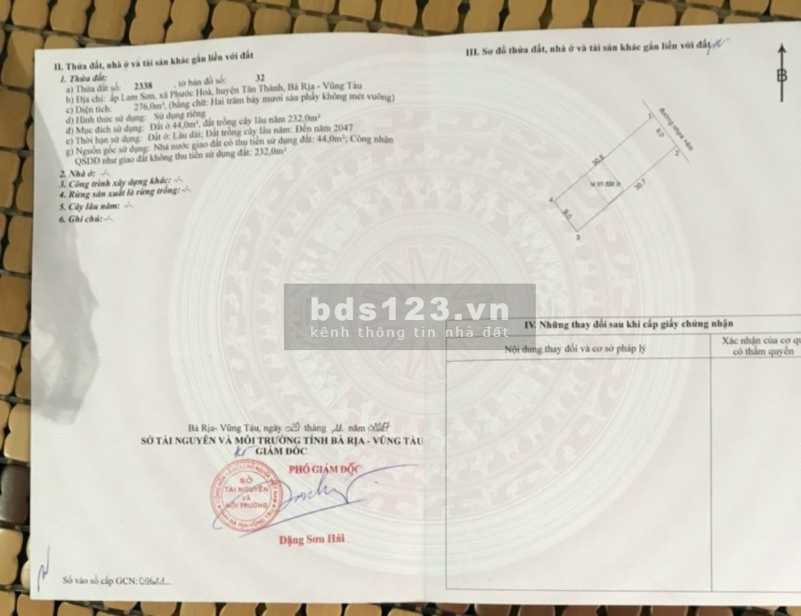 Bán đất phường Phước hòa, Phú Mỹ giá siêu rẻ vị trí siêu đẹp chỉ còn duy nhất 1 lô