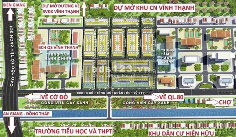 Đất nền hơn 220m2 lô góc 2 mặt tiền, đẹp nhất Thị trấn Vĩnh Thạnh. Cần Thơ.