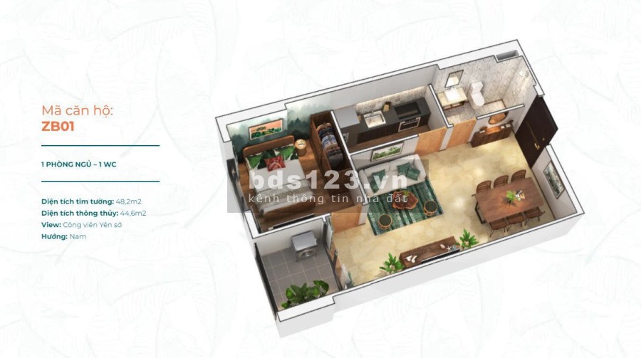 Cần bán căn hộ chung cư Feliz Homes Quận Hoàng Mai, hướng đẹp kiến trúc nhà hiện đại