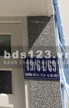 Cần bán nhà đẹp, 49/64/69 Đường 51, Phường 16, Quận Gò Vấp, Giá Chỉ 2 tỷ 850.