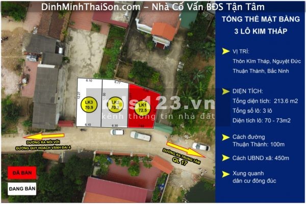 70,9m2 lô góc, Nguyệt Đức, Thuận Thành (mặt tiền 6m, ngõ 6m, gần KCN, Vành đai 4)
