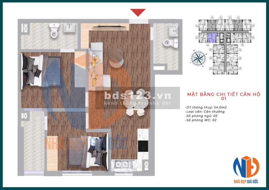 Duy nhất hôm nay bất động sản đang giảm giá sốc, hãy nhanh tay mua ngay căn hộ 2 pn, 2 wc