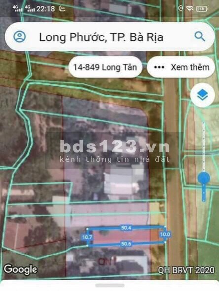 Bán đất MT Hương Lộ 8, Long Phước, thành phố Bà Rịa giá bán 5.85 tỷ, sổ sẵn chính chủ