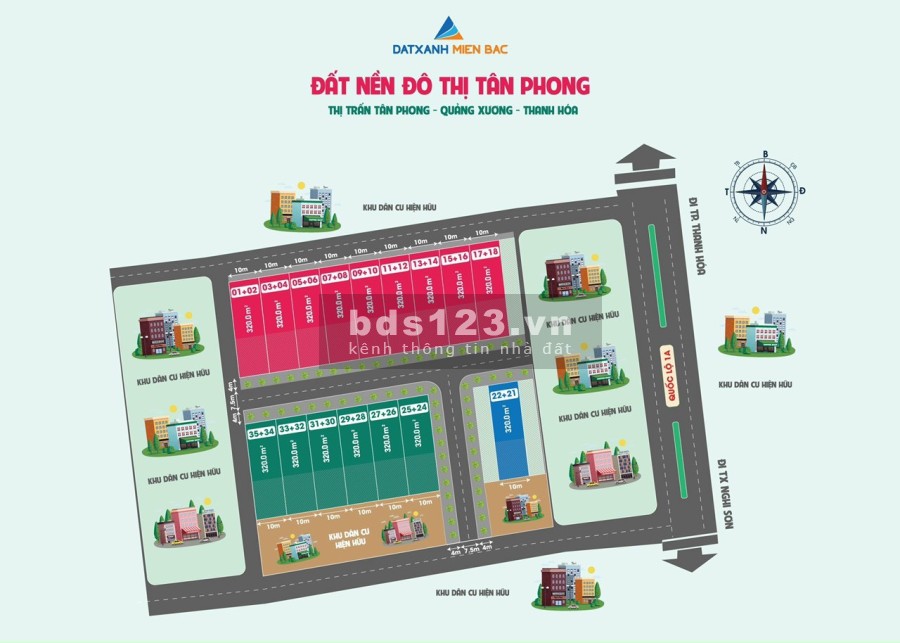 Bán Đất Thị Trấn Tân Phong Quảng Xương Thanh Hoá diện tích lớn, giá đầu tư sinh lời