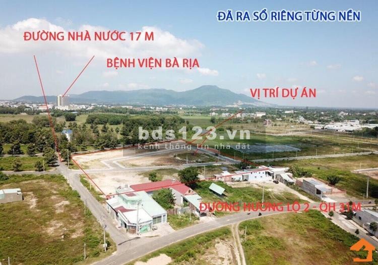 Bán đất MT (9x13) Khu Dân Cư Hòa Long Park, TP Bà Rịa, giá bán 2.2 tỷ, còn thương lượng