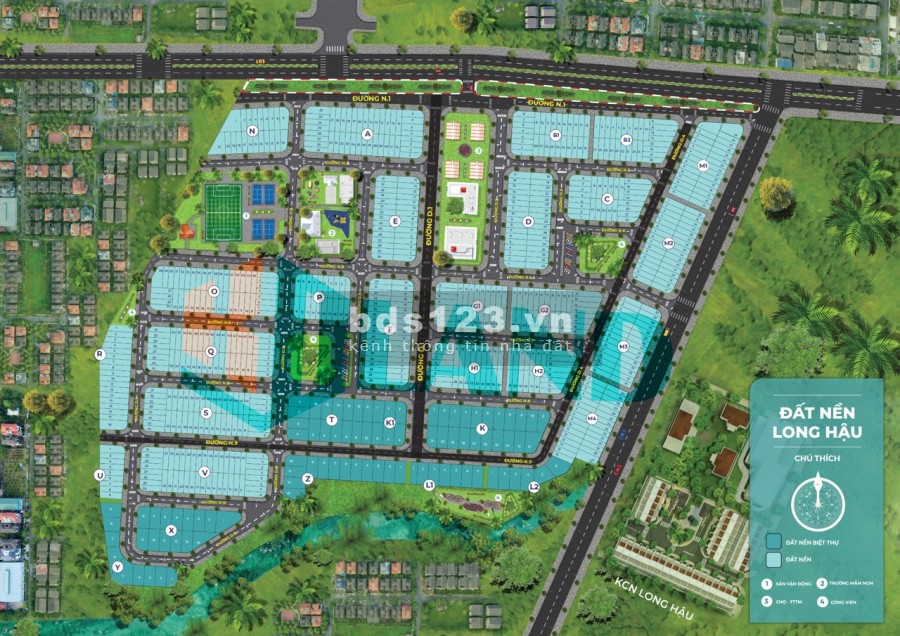 Đất nền f0 Long Hậu biệt thự ven sông thích hợp đầu tư sinh lợi cao