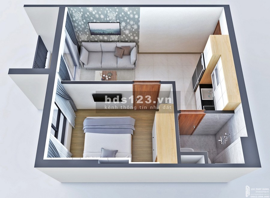 Bán Căn Hộ 1PN + 1WC Giá Chỉ Từ 1,1 tỷ đã sở hữu lâu dài, bàn giao vào ở được ngay
