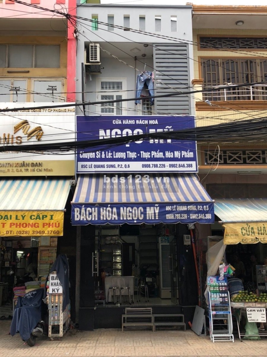 Bán nhà nguyên căn mặt tiền đẹp giá rẻ phường 2, Quận 6, kế bên Chợ Lớn, khu dân cư
