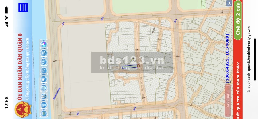 (Góc Đầu Tư) Bán nhà Trệt diện tích đất 86,9m2 đường Bình Đông phường 14, Quận 8
