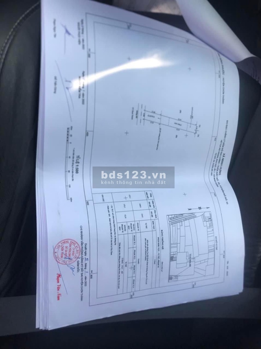 Bán lô đất nền thị trấn Chơn Thanh, Bình Phước, bàn gio sổ có sẵn, pháp lý chuẩn