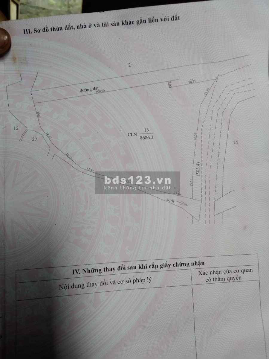 Bán đẹp 2 mặt tiền view suối nằm trục chính đi Gia Lai, giá bán 990 triệu/tháng