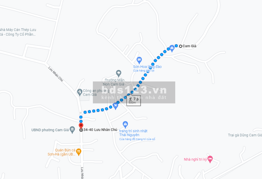 Bán nhà đất diện tích sử dụng 4000m2 tại Phường Cam Giá, Thành Phố Thái Nguyên
