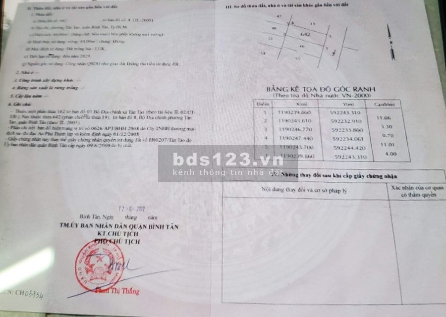 Bán đất Lê Đình Cẩn - Bình Tân giá 1.5 tỷ thương lượng, khu dân cư đông đúc