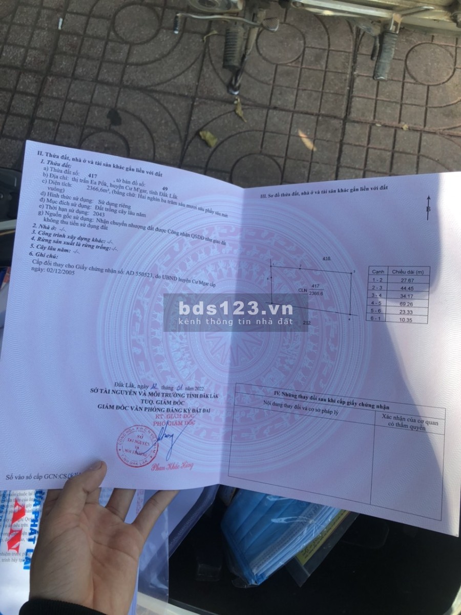 Bán đất nền ven phố Epok cumgar vị trí tiềm năng giá bán 660 triệu, bàn giao đầy đủ giấy tờ