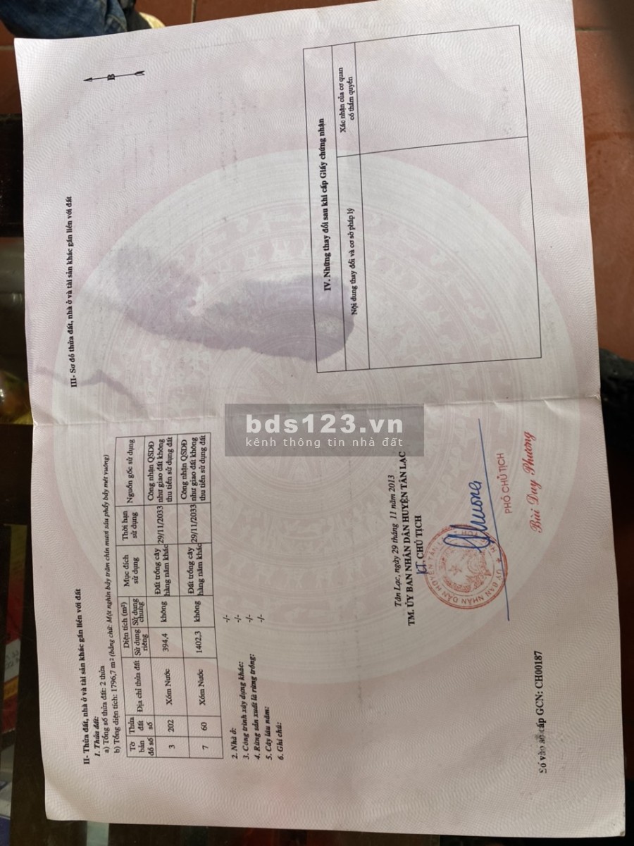 Bán đất đẹp giá rẻ Tân Lạc Hoà Bình, giá bán hơn 500 triệu, tiện đầu tư sinh lời