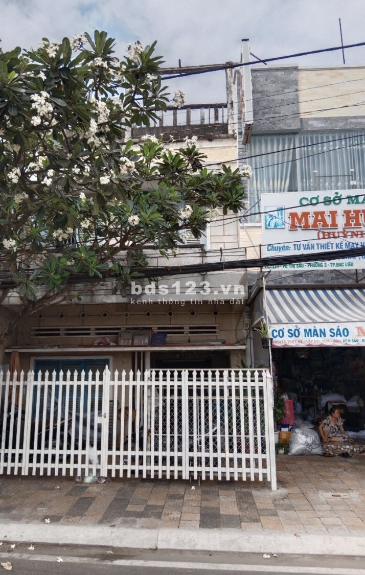 Cho thuê nhà mặt tiền nguyên căn đường lớn ngay trung tâm thành phố Bạc Liêu