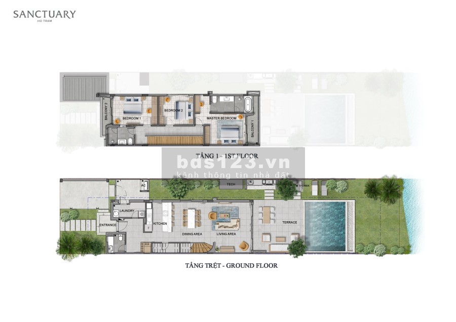Mở bán biệt thự biển Sanctuary Hồ Tràm GD 3, giá 16 tỷ/căn (gồm VAT&PBT)