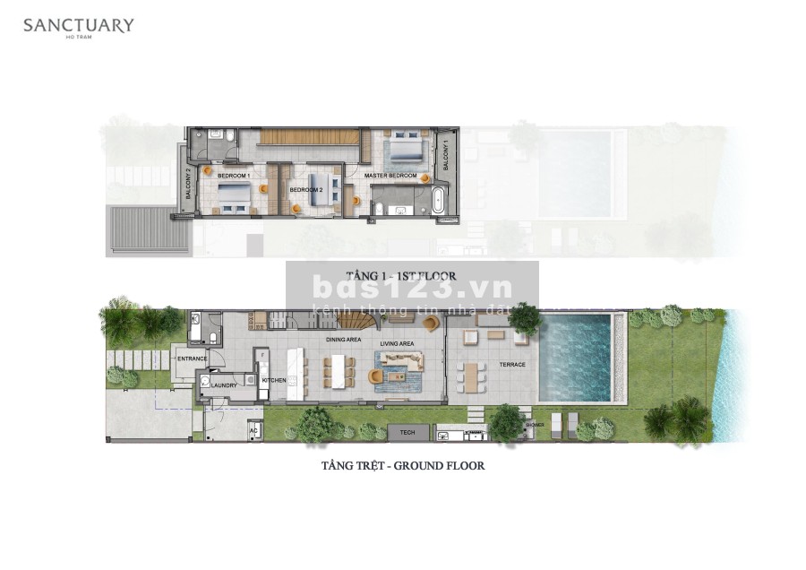 Mở bán biệt thự biển Sanctuary Hồ Tràm GD 3, giá 16 tỷ/căn (gồm VAT&PBT)