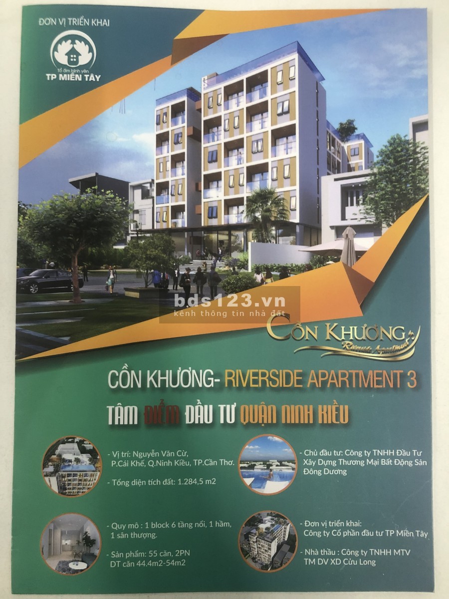 Dự án căn hộ dịch vụ Cồn Khương - Riverside Apartment 3 tiện ích nội khu đẳng cấp
