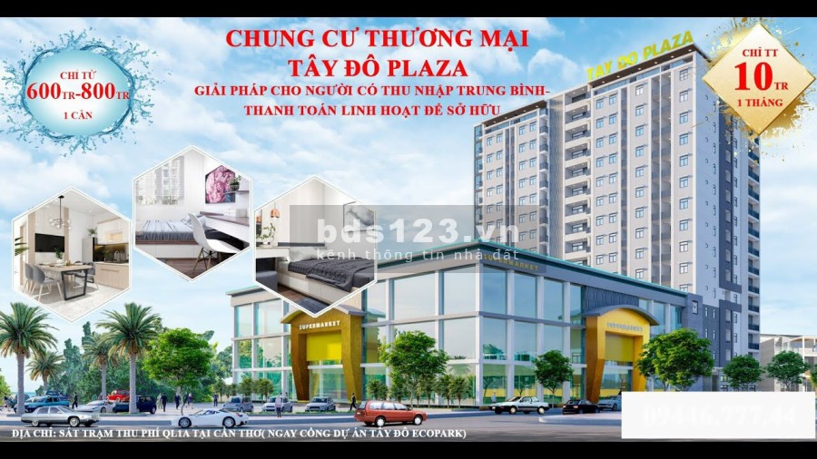 Bán căn hộ cao cấp giá rẻ gần trung tâm thành phố Cần Thơ hoàn thiện trong ngoài