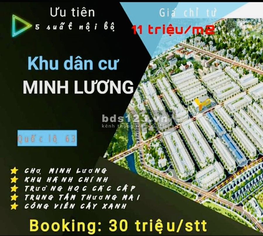 Bán đất nền khu dân cư trung tâm Minh Lương Châu Thành Kiên Giang diện tích rộng