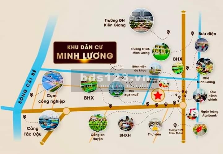 Bán đất nền phân lô sổ sẵn ngay trung tâm thị trấn Minh Lương khu dân cư sầm uất