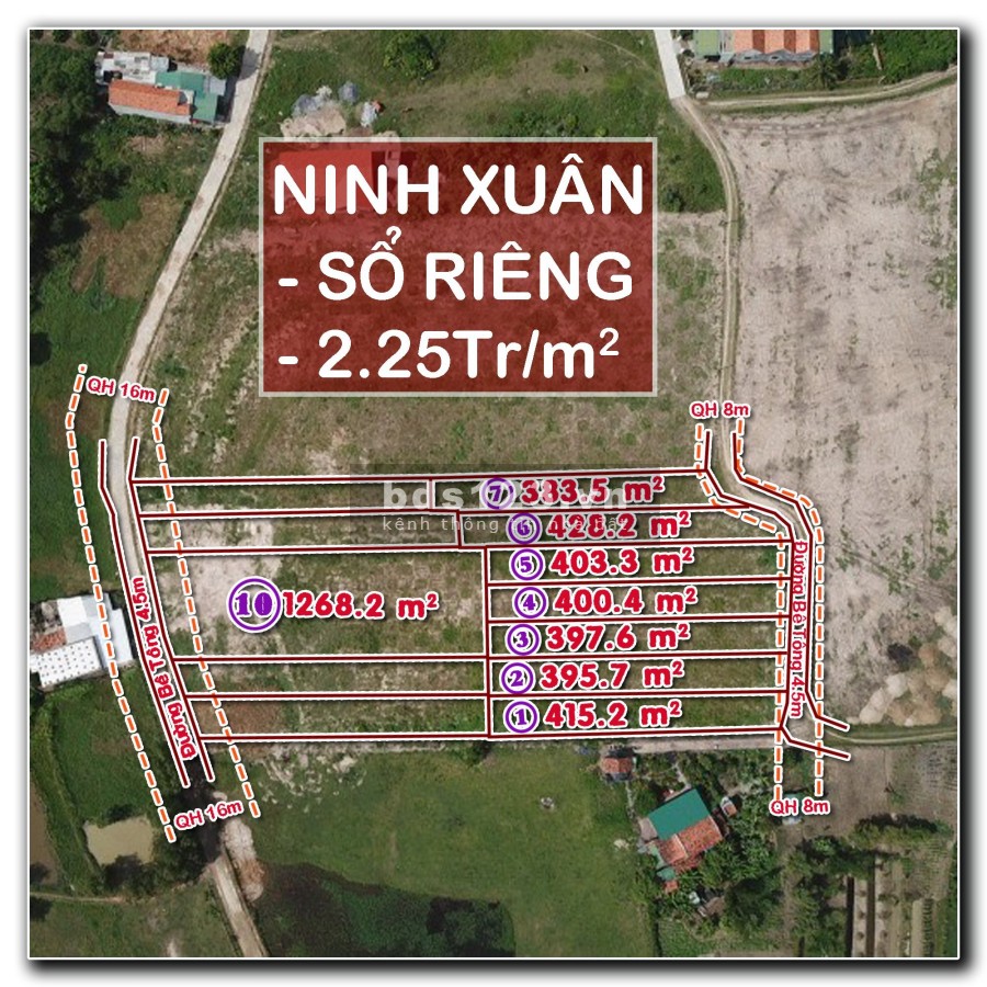 Đất nền Ninh Xuân khu vực HOT thích hợp đầu tư liên hệ 0933662077, giá đầu tư sinh lời