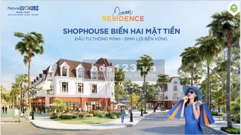 Sở hữu shophouse biển 2 mặt tiền giá bán chỉ 1tỷ8- NovaWorld Phan Thiết