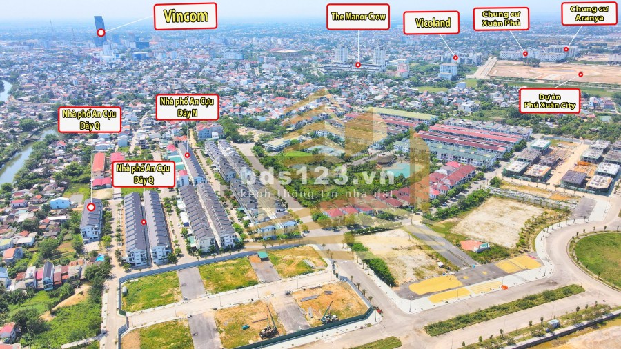 Nhà phố An Cựu diện tích sử dụng 81m2 tặng toàn bộ nội thất, giá tốt đầu tư sinh lời