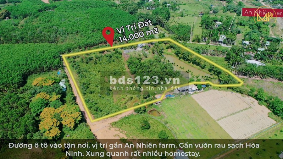 Cần bán nhanh nhà vườn ở Hòa Ninh, Hòa Vang, Đà Nẵng diện tích hơn 14.000m2.