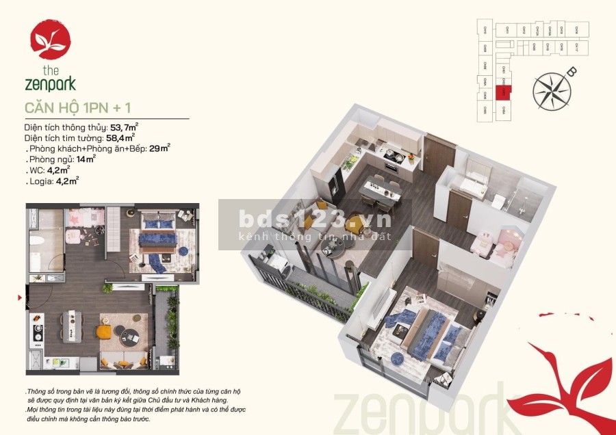 QUỸ ĐỘC QUYỀN CĂN 1PN & 1PN+1 RUBY (ZENPARK) GIÁ RẺ&ĐẸP NHẤT T5/2022, CK 18,5% HTLS 0% TỚI 18 THÁNG
