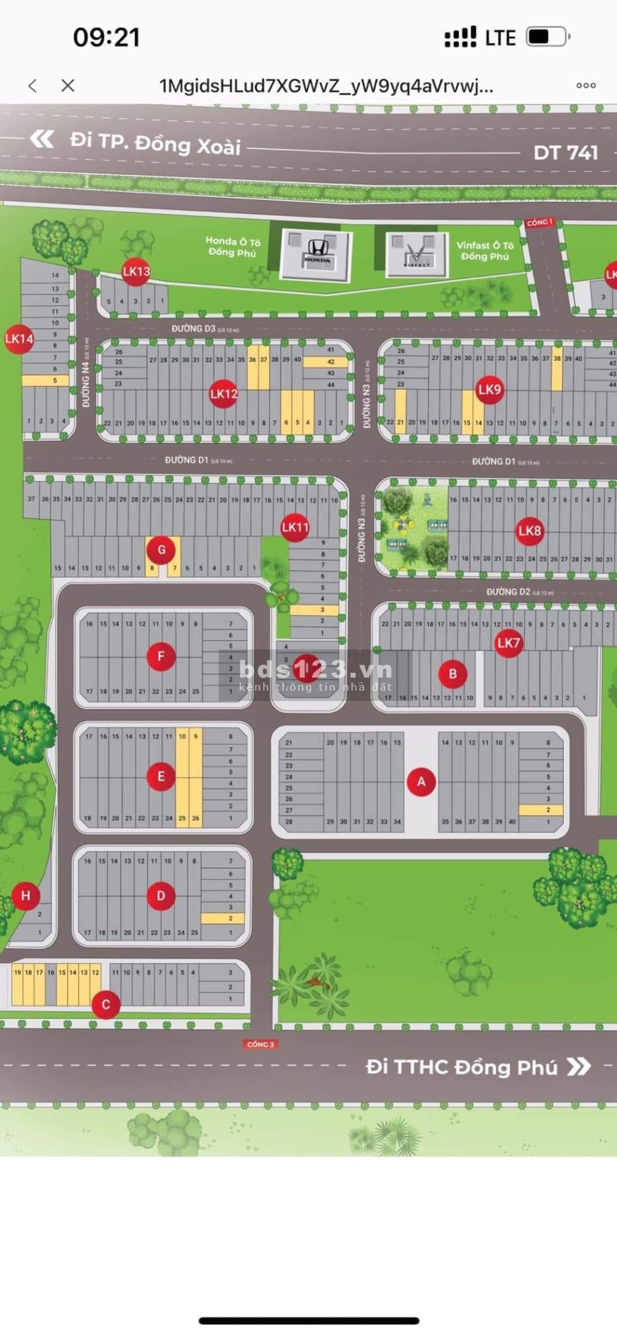 Chính chủ bán 100m2 đất mặt tiền đường DT741, sổ hồng riêng chính chủ sang tên ngay