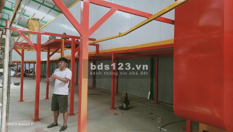 Cho thuê nhà xưởng diện tích 1300m2, hệ thông sơn tĩnh điện mới 100%, giá tốt