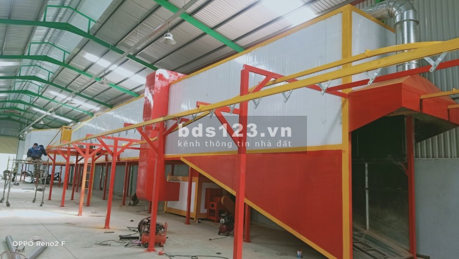 Cho thuê nhà xưởng diện tích 1300m2, hệ thông sơn tĩnh điện mới 100%, giá tốt