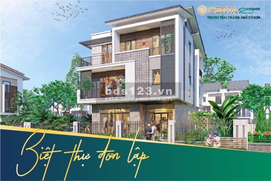 Bán biệt thự, Shophouse Centa Riverside 180m2, 120m2, Từ Sơn, Bắc Ninh, Giá 6,8 tỷ, Sổ đỏ vĩnh viễn