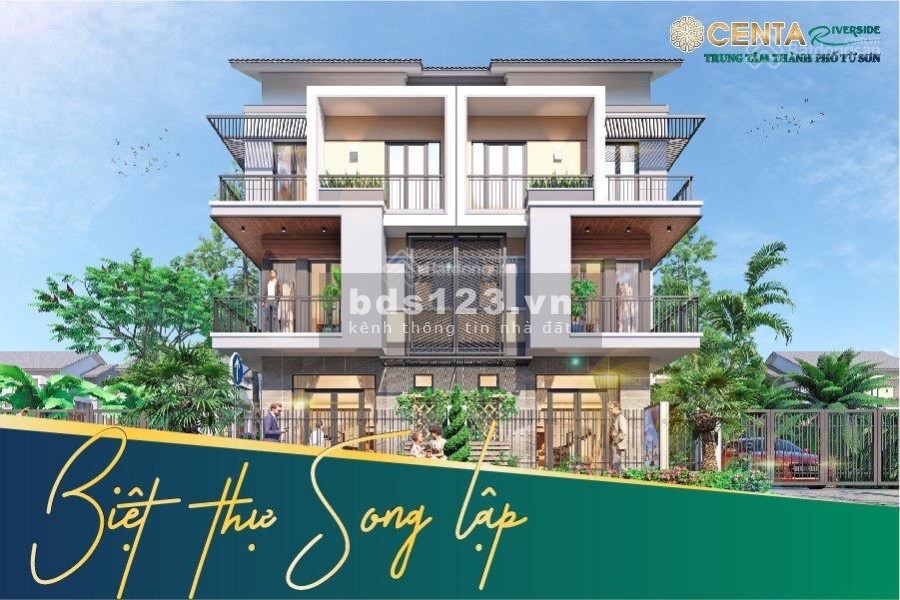 Bán biệt thự, Shophouse Centa Riverside 180m2, 120m2, Từ Sơn, Bắc Ninh, Giá 6,8 tỷ, Sổ đỏ vĩnh viễn