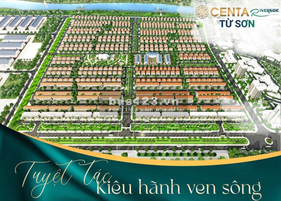 Bán biệt thự, Shophouse Centa Riverside 180m2, 120m2, Từ Sơn, Bắc Ninh, Giá 6,8 tỷ, Sổ đỏ vĩnh viễn