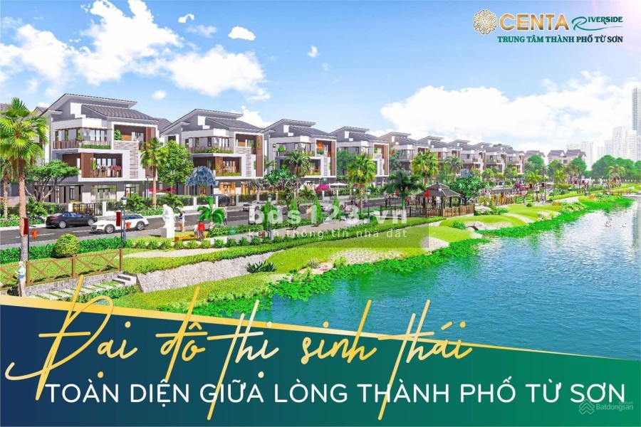 Bán biệt thự, Shophouse Centa Riverside 180m2, 120m2, Từ Sơn, Bắc Ninh, Giá 6,8 tỷ, Sổ đỏ vĩnh viễn